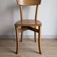 Vintage bistro chair in patinated blonde beech
