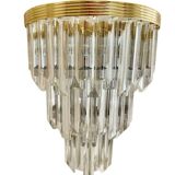 Venini wall lamp in glass with gold and chrome structure, Italy 1980