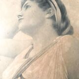 Henri Ryland, Portrait d’une jeune femme, gravure, XIXème siècle
