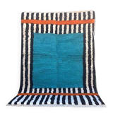 Handmade pure wool rug, size 100 x 200 cm