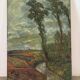 Sous un ciel d’orage, huile sur toile signée