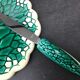 Verceram cheese platter and knife, leaf decoration
