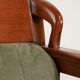 Set of 4 Art Nouveau/Jugendstil dining chairs with suede upholstery