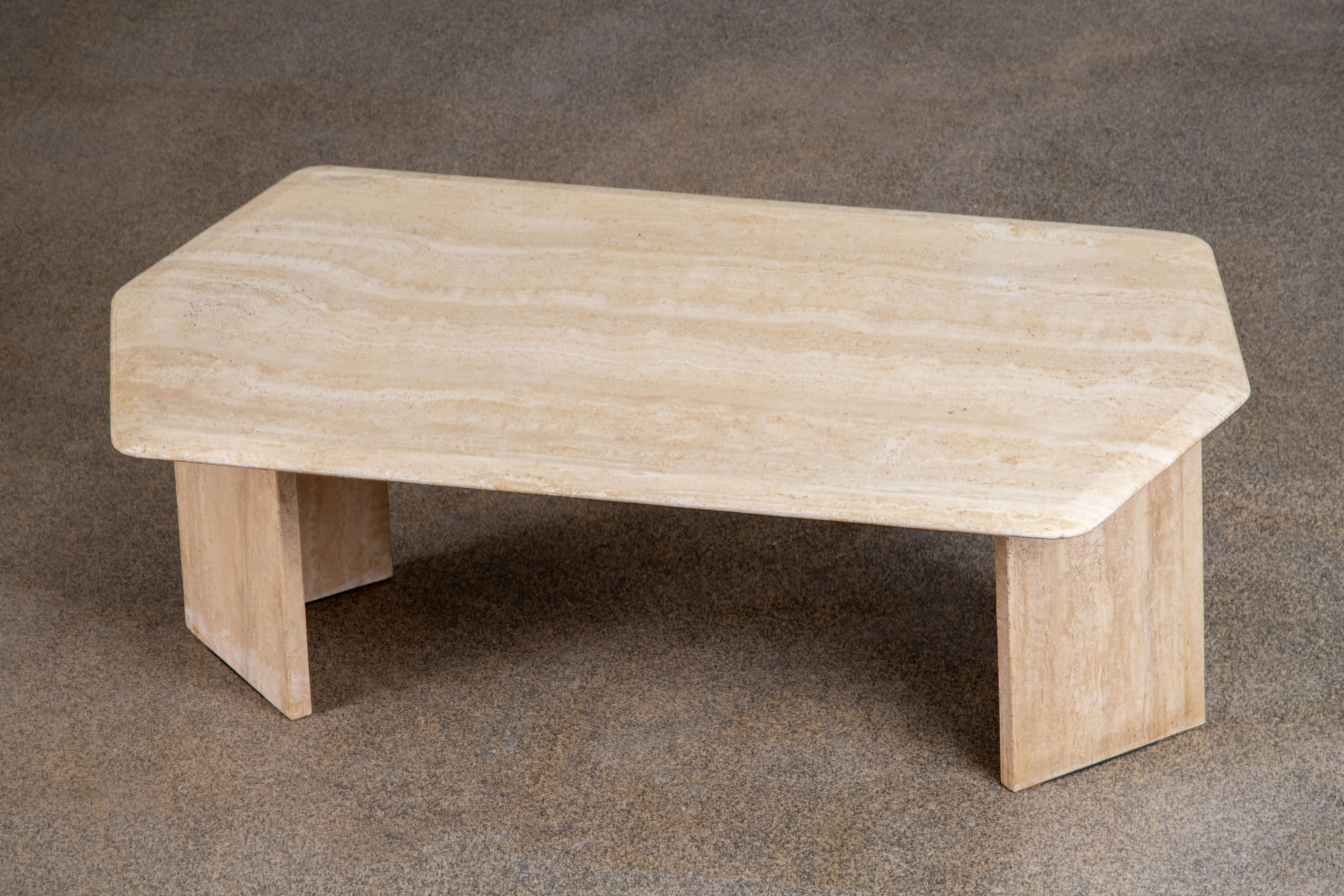 Coffee table Vintage Design Travertine – 134 cm