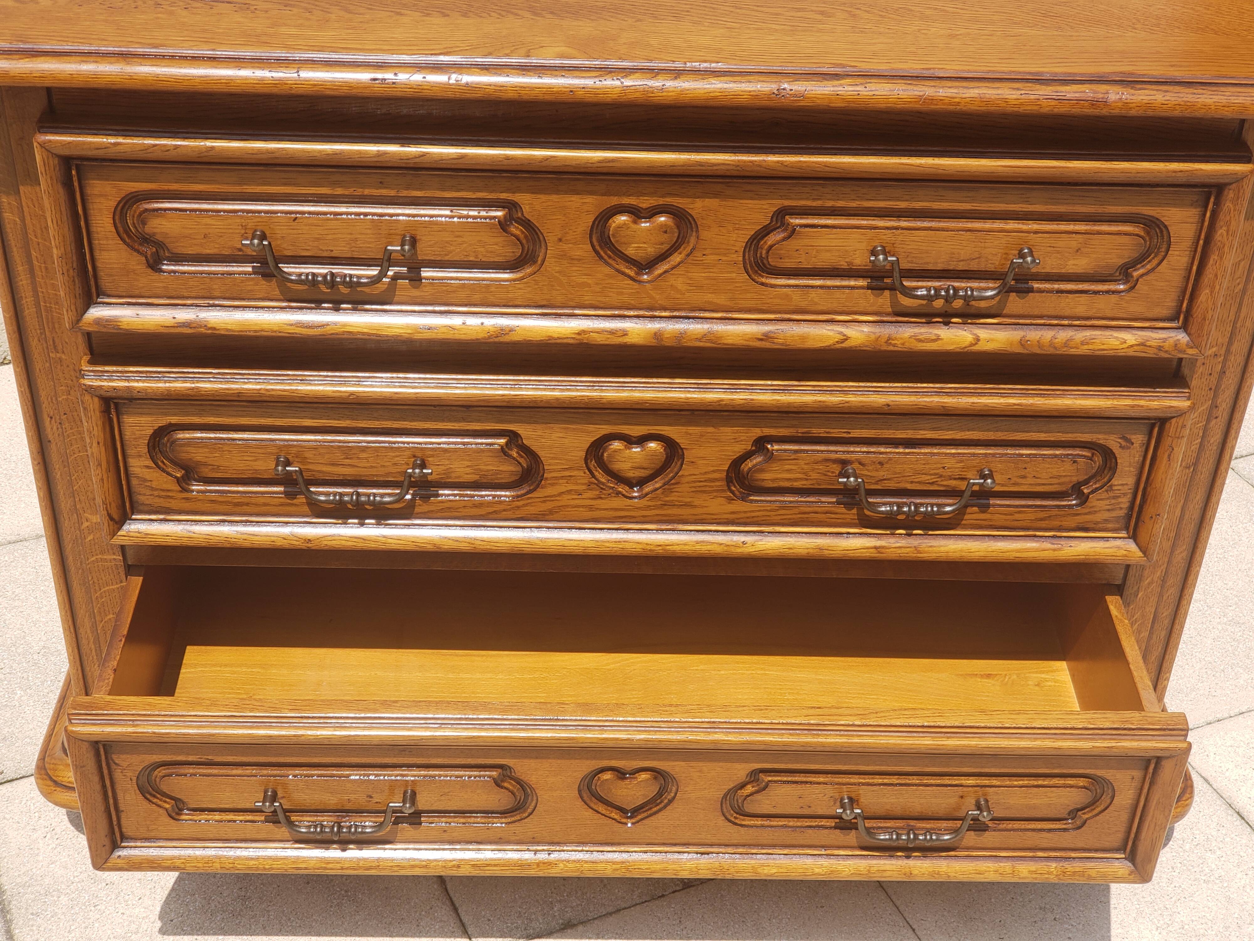 3-drawer chest of drawers in solid wood