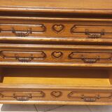 Commode 3 tiroirs en bois massif