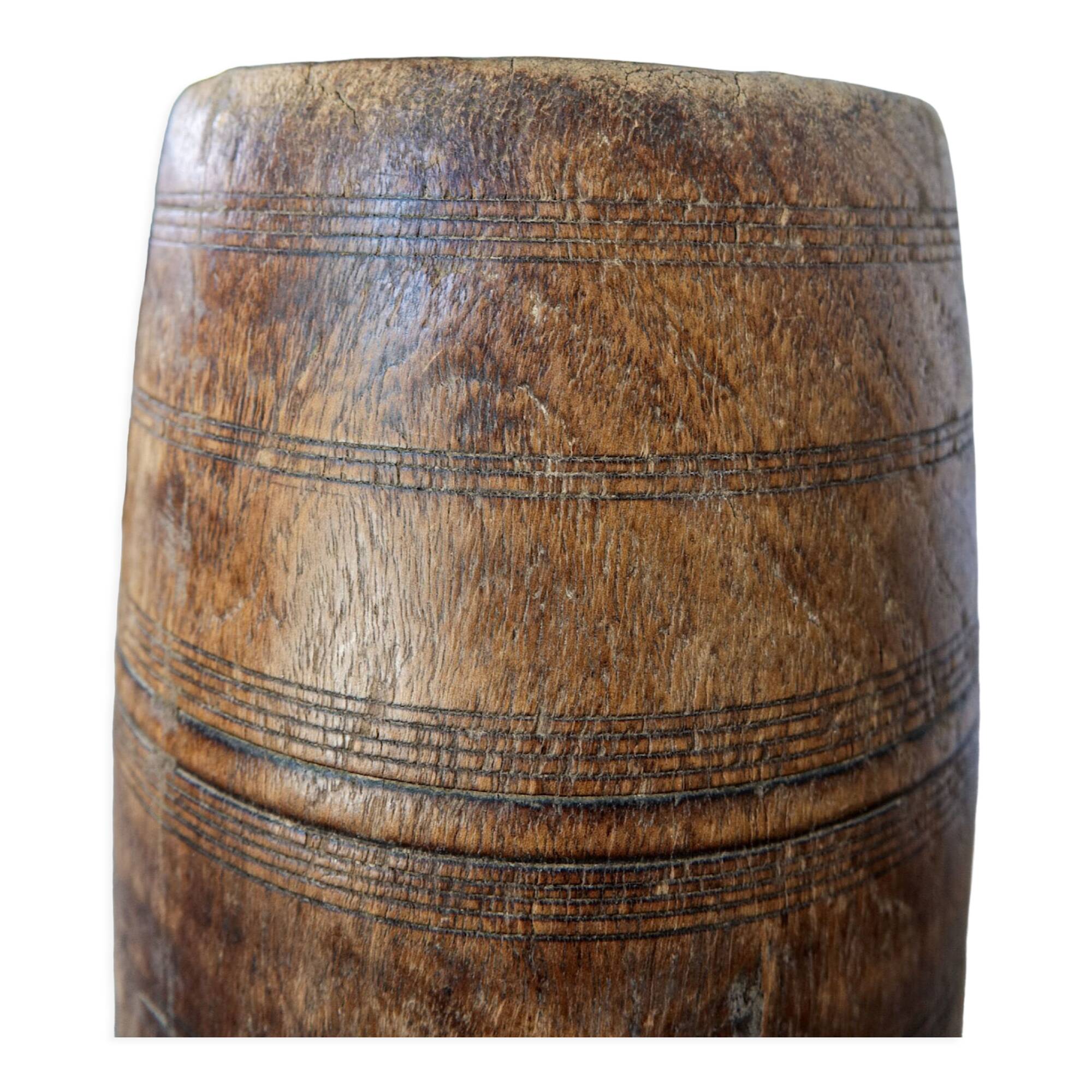 Old wooden pot