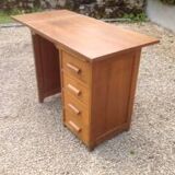 Vintage desk from the 1950s, medium oak
