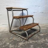 Metal and wood stepladder