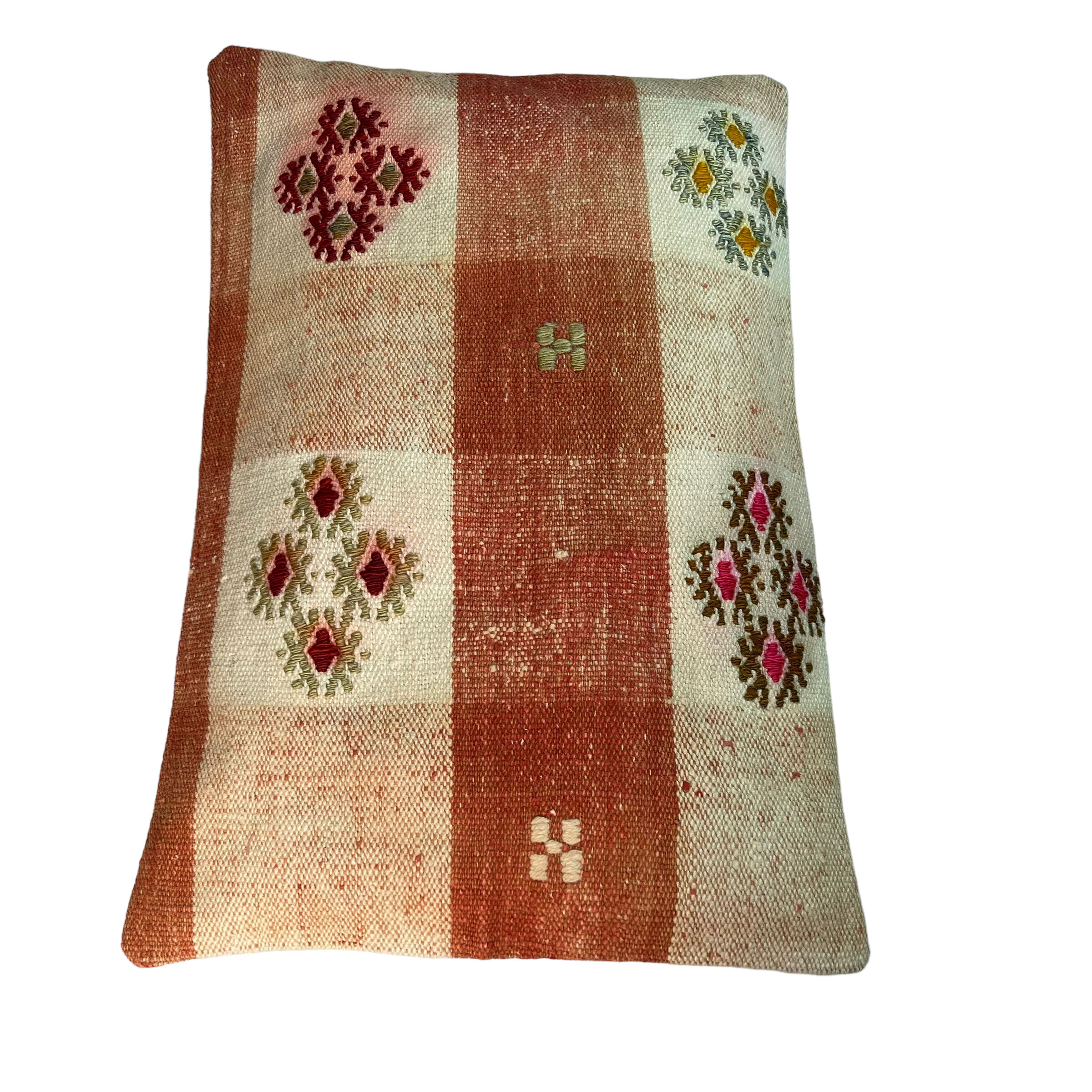 Vintage turkish kilim cushion cover 30x50cm