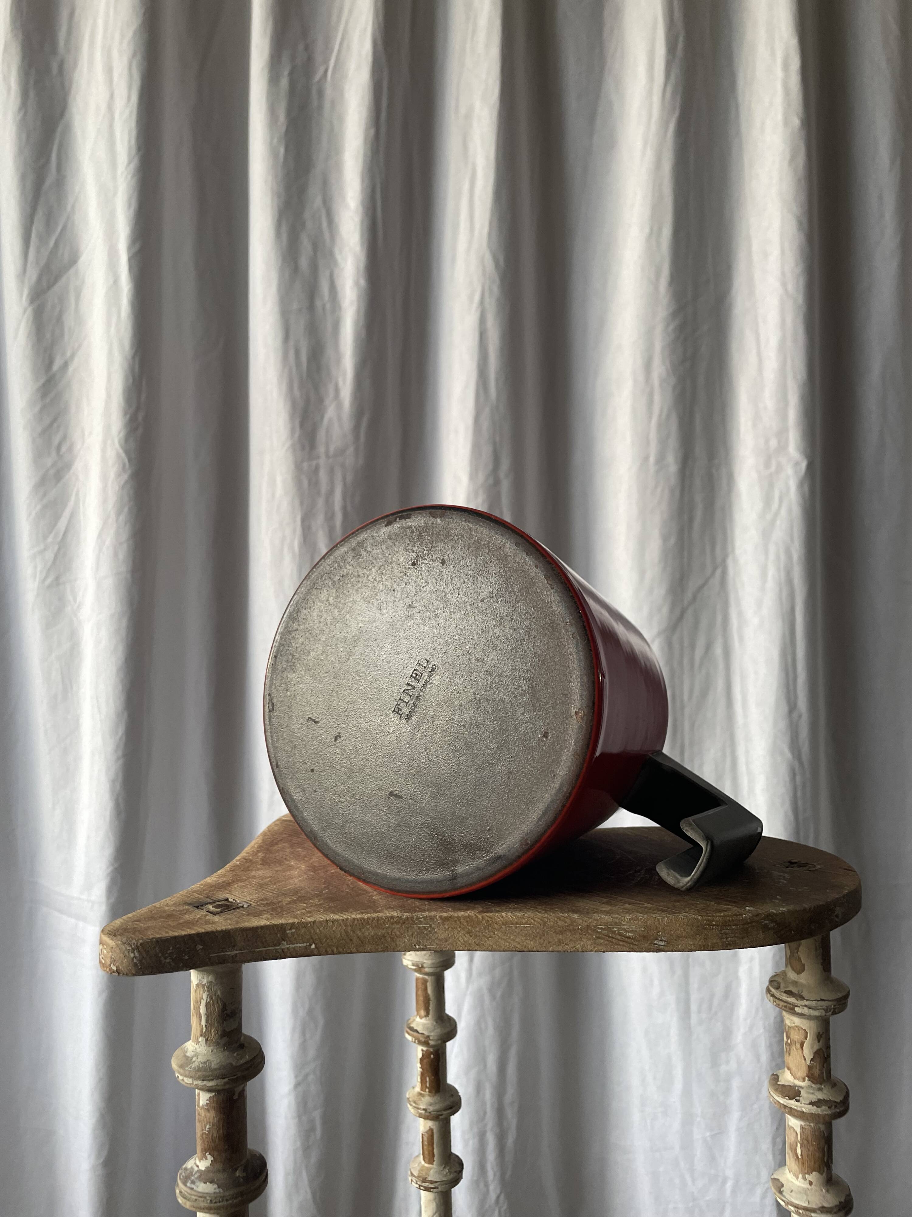 Enamelled Cast Iron Coffee Pot by Antti Nurmesniemi for Finel, 1950