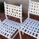 Suite de 7 chaises tressées triconfort vintage