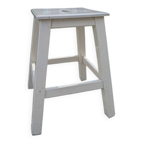 Ancien tabouret Cuisine Atelier 40 60 Vintage Shabby Campagne Chic