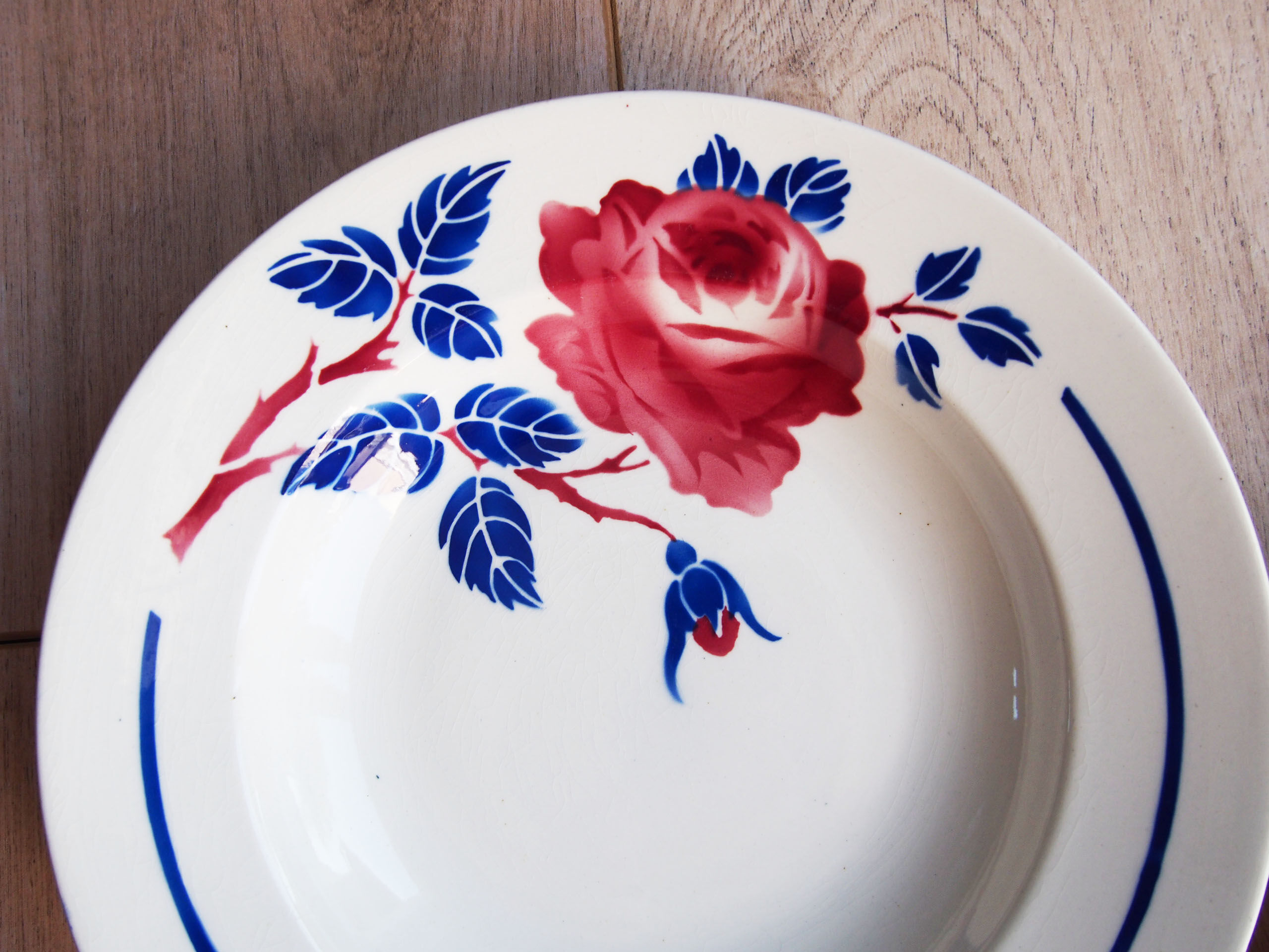 Set of 6 flower plates