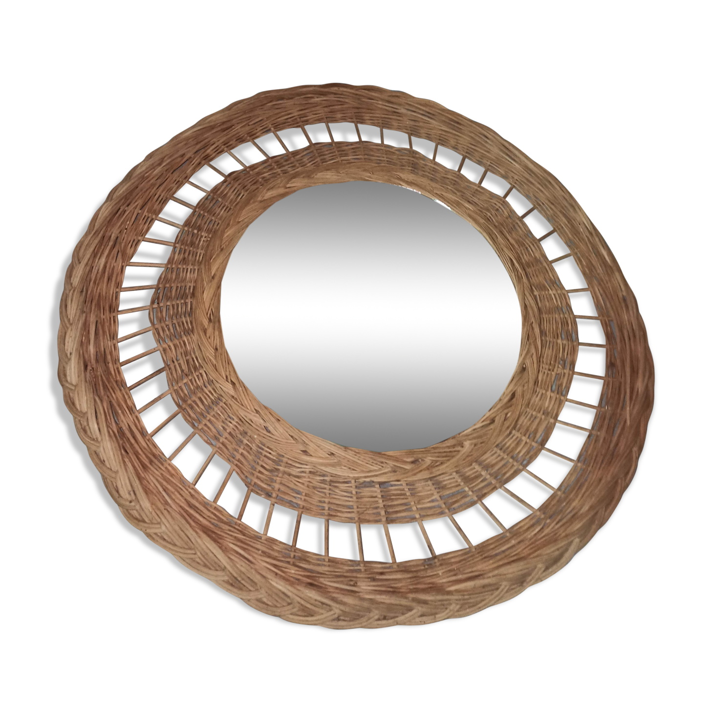 Rattan mirror