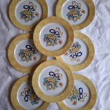8 plates 21 cm Borghese porcelain Bernardaud Limoges
