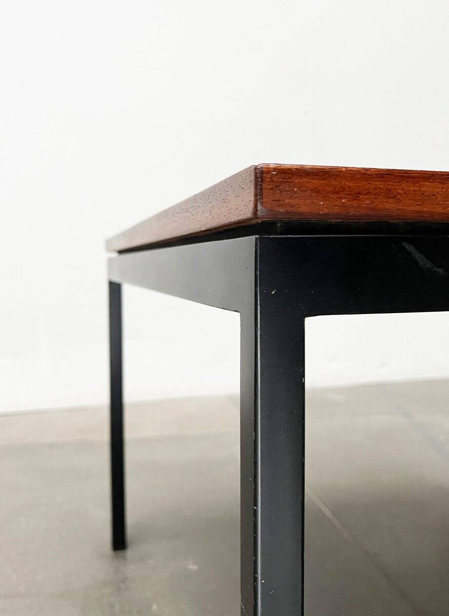 Mid-century minimalist teak side table by Florence Knoll for Knoll International, 1950s.
