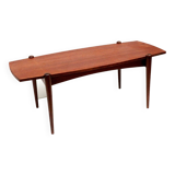 Vintage coffee table with reversible teak and formica top from the 60s