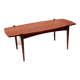 Table basse vintage avec plateau réversible en teck et formica années 60