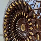 Large decorative openwork ceramic dish Vallauris 60s