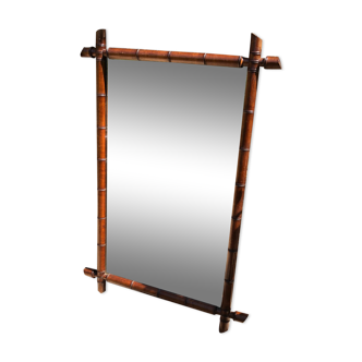 Vintage bamboo mirror