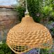 Suspension in rattan and vintage wicker