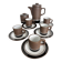Vintage River Dolphin coffee service – Matte stoneware