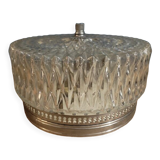 Ceiling lamp molded glass base chromed metal dp 012325