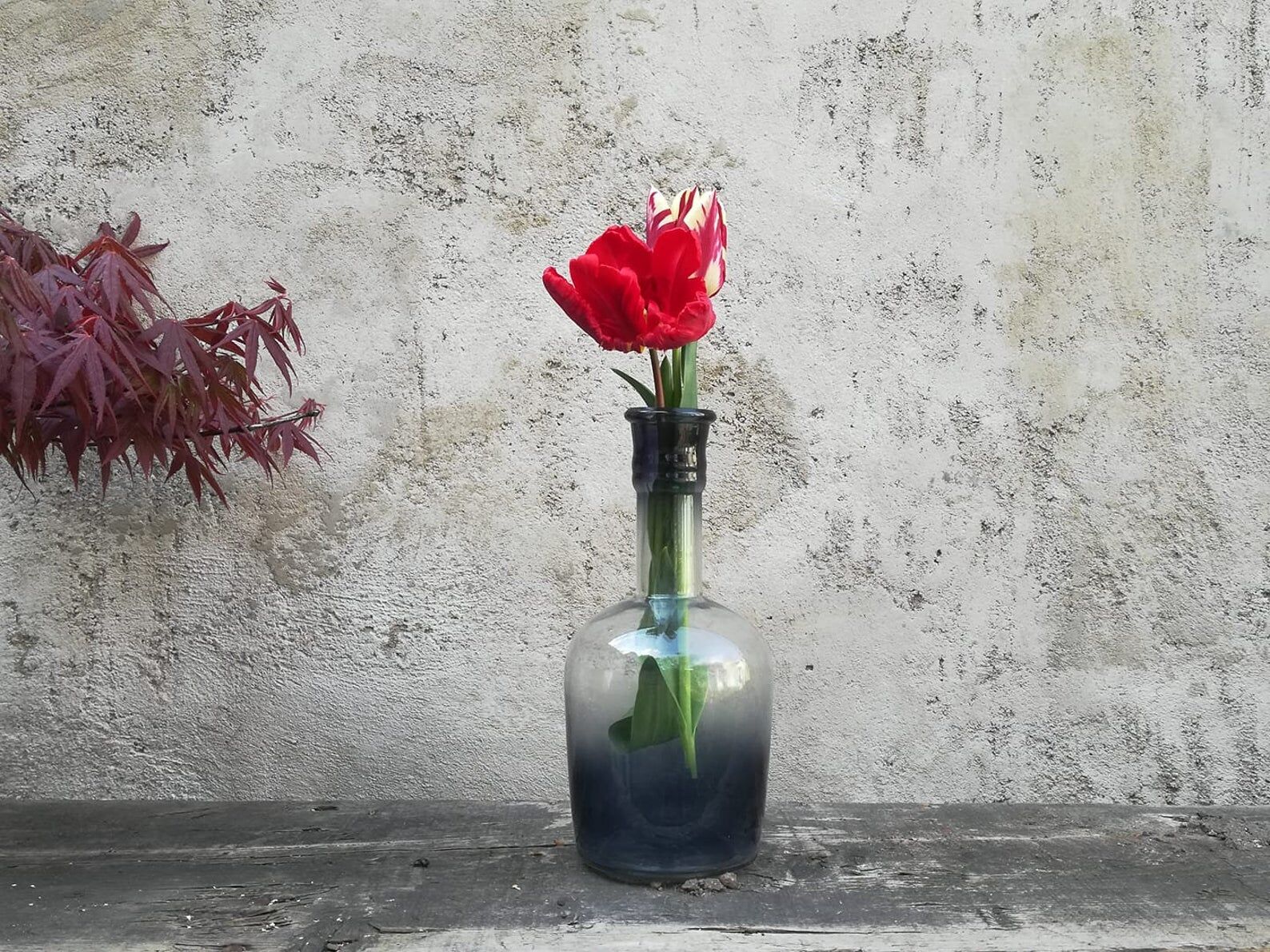 Decorative moulded glass carafe