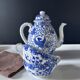 Service à thé japonais vintage porcelaine bleu & blanc 28 pièces — Nihon