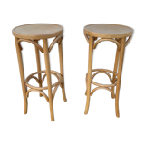 Curved wooden bar stool