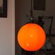 Orange opaline suspension lamp 60s