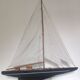 Large classic wooden pond sailboat model - Marine decor