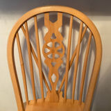 Set of 6 Dutch chairs in solid beech wood.