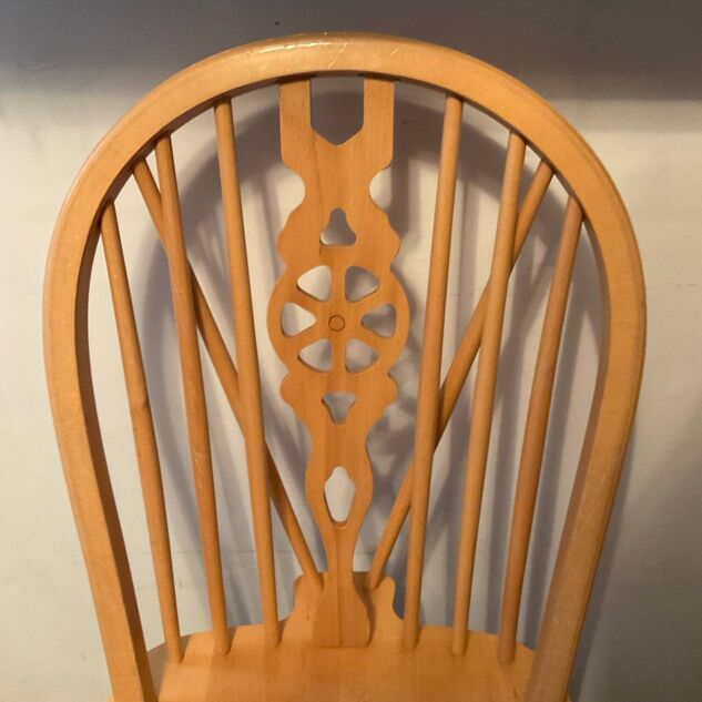 Série de 6 chaises hollandaises en hêtre massif