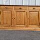 Raw pine sideboard with black patina top