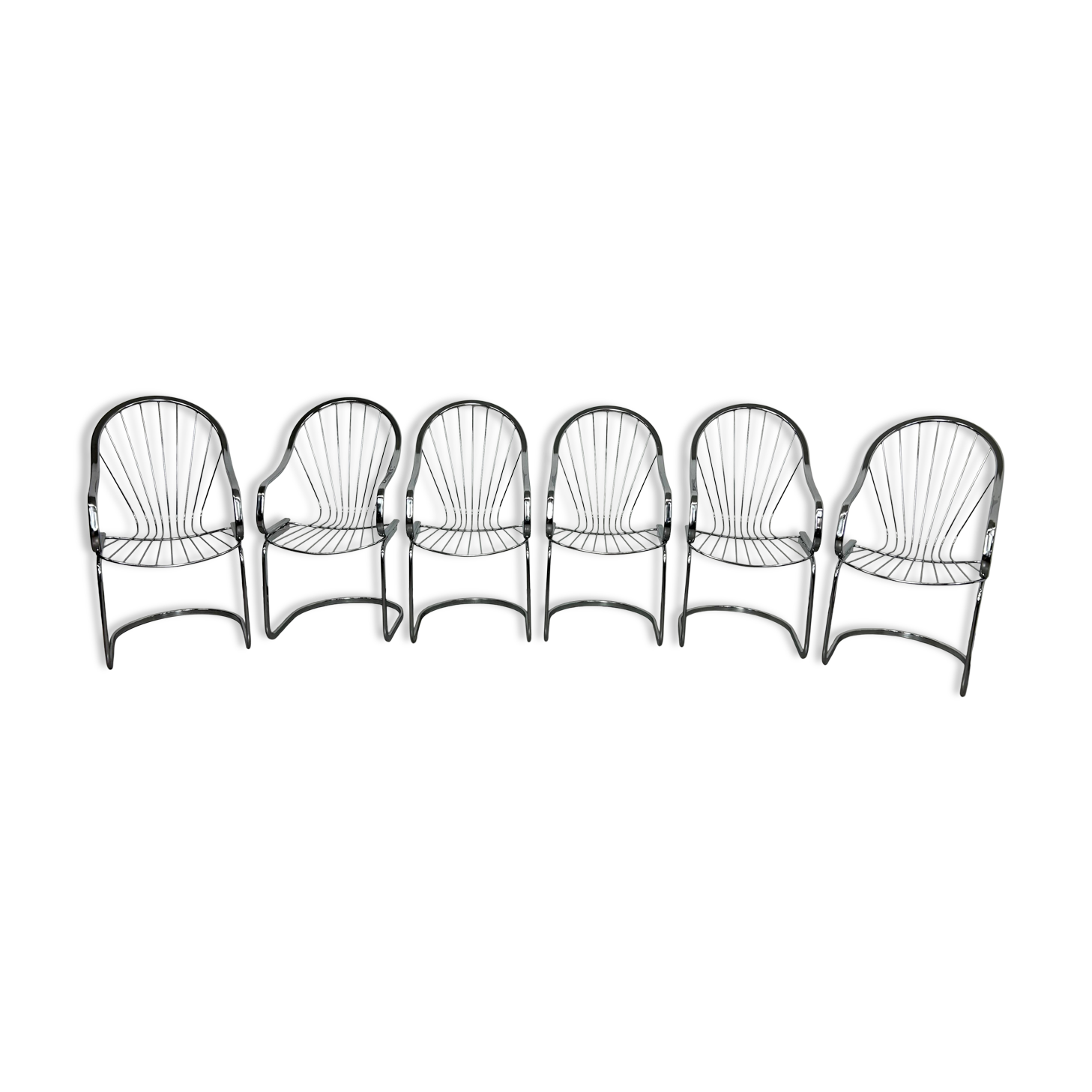 6x chaises de salle à manger au design milieu du siècle par Gastone Rinaldi pour Rima Italie