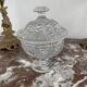 Moulded and cut crystal drageoir from Creusot Baccarat early 19th century