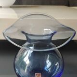 Bohemia Selection ball vase in handmade crystalline. Cobalt blue.