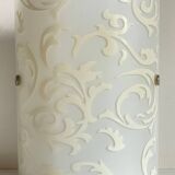 Polished and screen-printed glass sconce by eglo