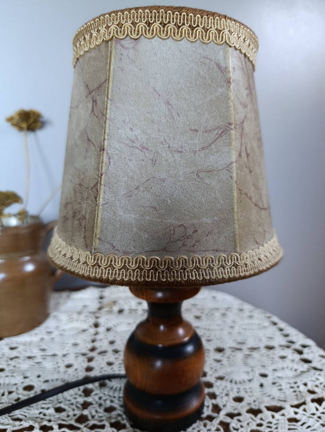 Rustic chic turned wooden bedside lamp haha skin day