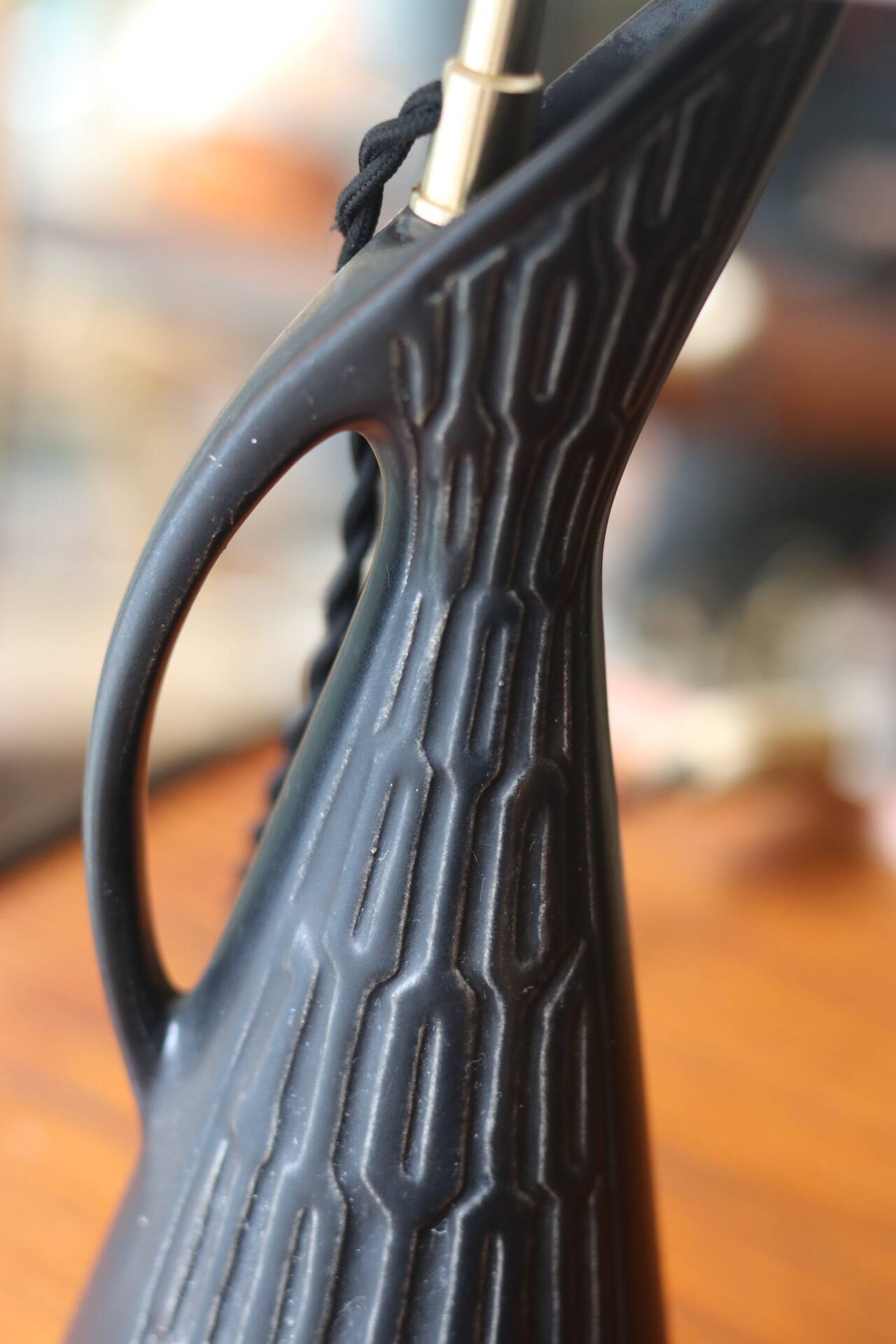 Mid-century ceramic lamp base from West Germany, 1950s