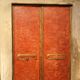 20th Century Italian Faux Red Porphyry Lacquered and Gilt Framed Wood Door