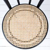 Chaise de café vintage Bugholz noir Wiener Geflecht Chaise de salle à manger