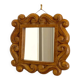 Carved wooden mirror