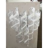 Set of 2 Wall Sconces Murano Glass Italian Swirling Wall Lights