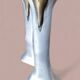 Pair of brutalist candlesticks in bronze and aluminum - David Marshall.