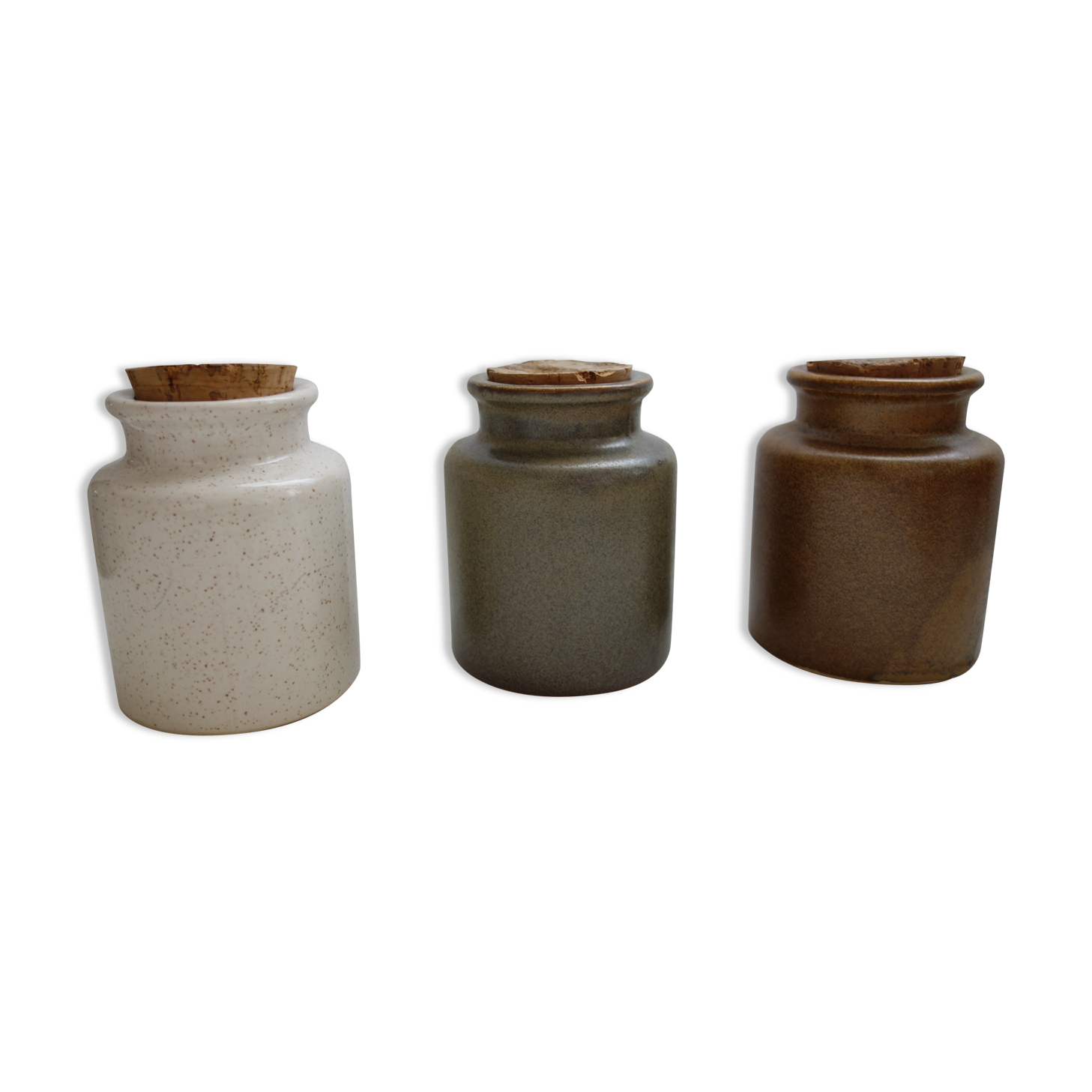 Lot of 3 stoneware pots