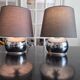 Pair of chrome lamps 1970