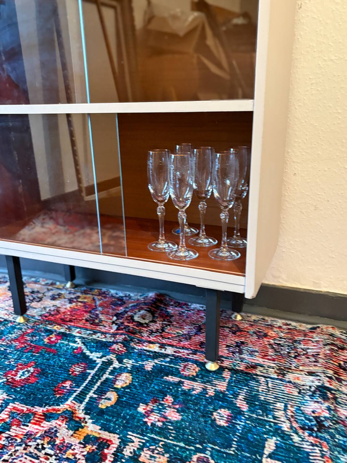 SAM vintage bookcase renovated sesame